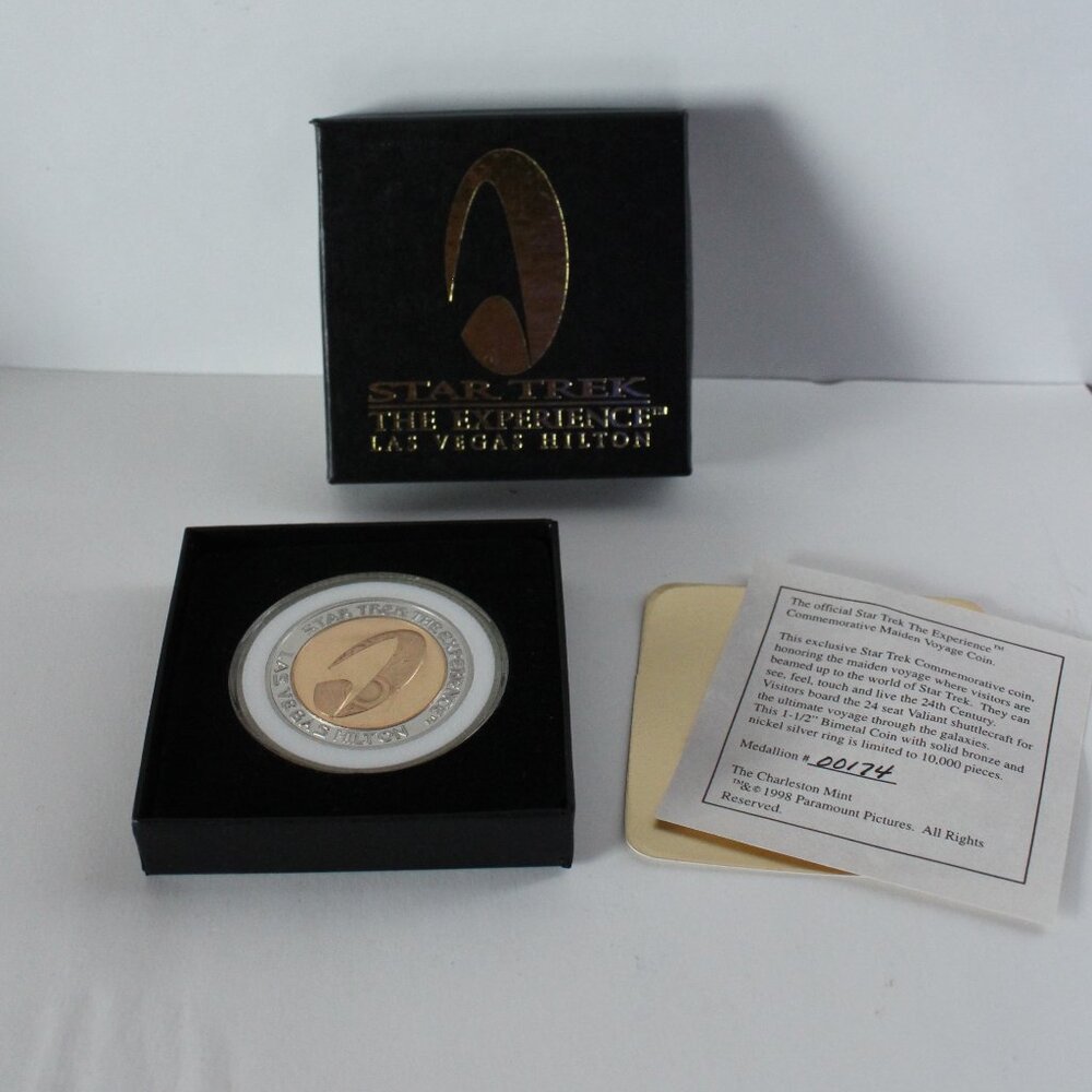 Star Trek the Experience Las Vegas Hilton 1998 Commemorative Coin